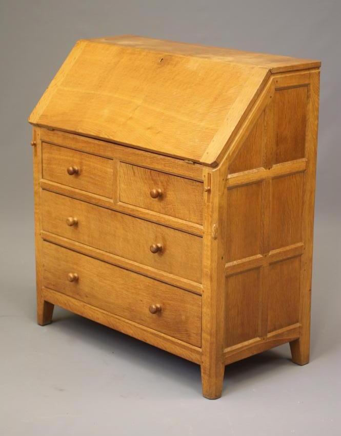 AN ADZED OAK BUREAU by R.G. Heap of Driffield Image