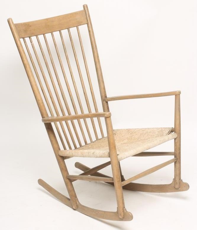 HANS WEGNER FOR FDB MOBLER A J16 ROCKING CHAIR with cord seat Image