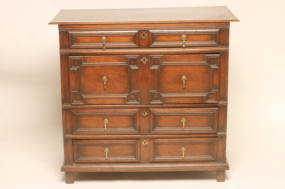 AN OAK GEOMETRIC CHEST Image