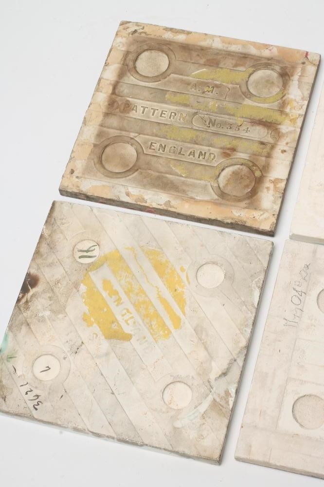 A COLLECTION OF SIX JUGENDSTIL EARTHENWARE TILES Image