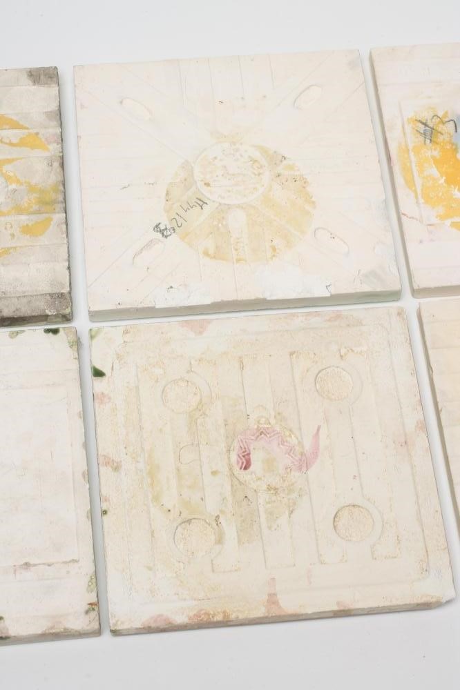 A COLLECTION OF ELEVEN ART NOUVEAU TILES Image