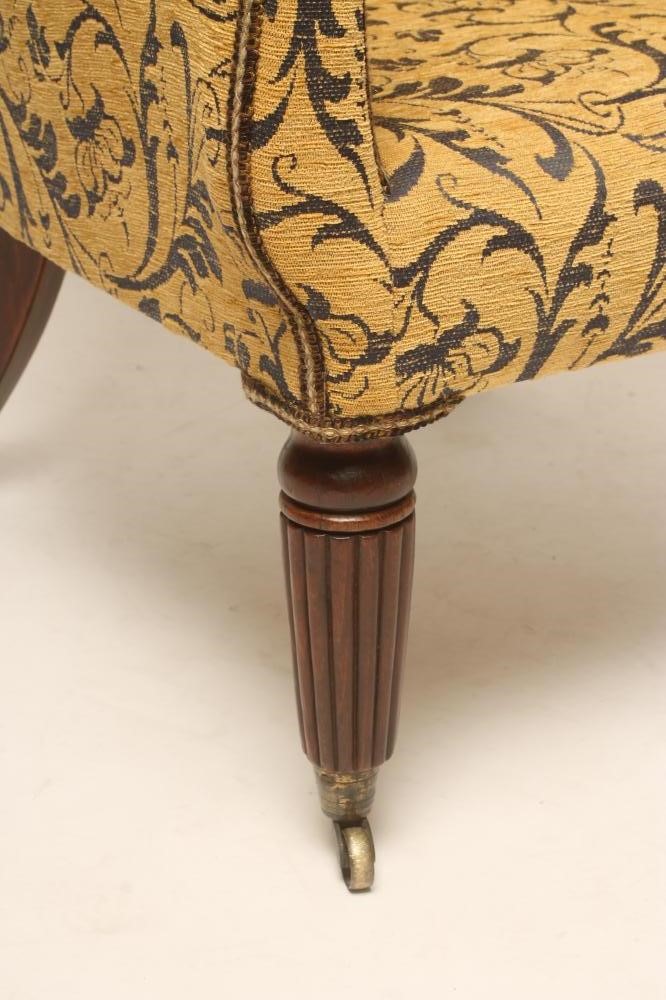A REGENCY MAHOGANY FRAMED ARMCHAIR of tub form Image