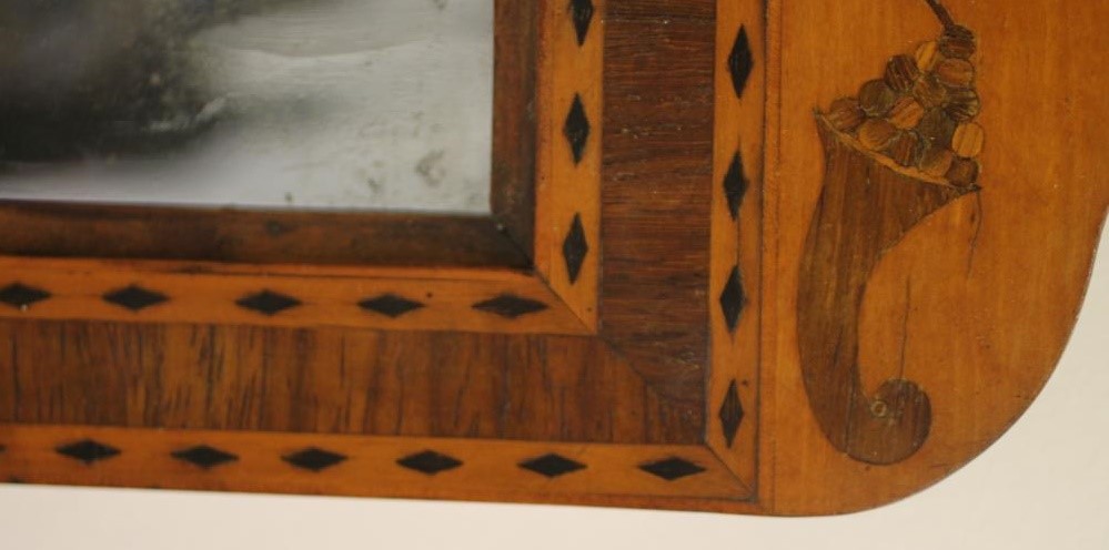 A DUTCH SATINWOOD FRET PIER GLASS Image