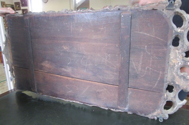 A GEORGIAN CARVED AND SILVERED WOOD PIER GLASS Image