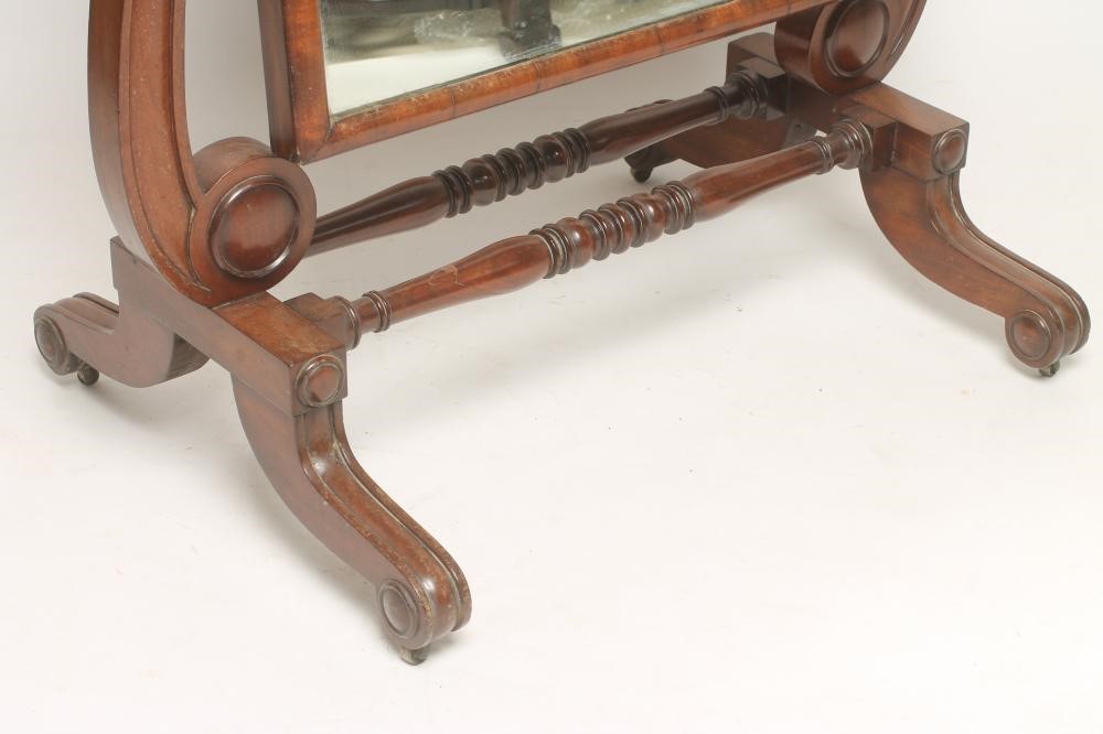 A VICTORIAN MAHOGANY CHEVAL MIRROR Image