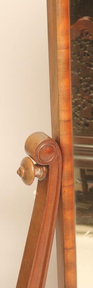 A VICTORIAN MAHOGANY CHEVAL MIRROR Image