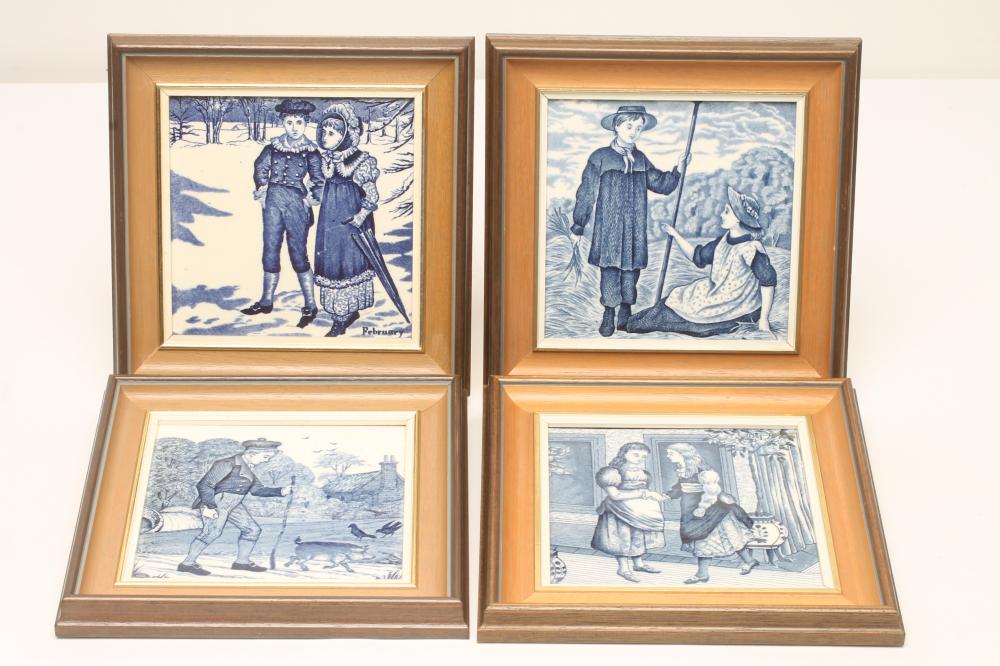 FOUR VICTORIAN WEDGWOOD TILES Image
