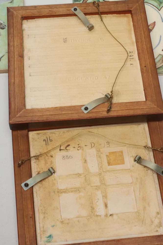 A COLLECTION OF PAINTED NURSERY TILES Image