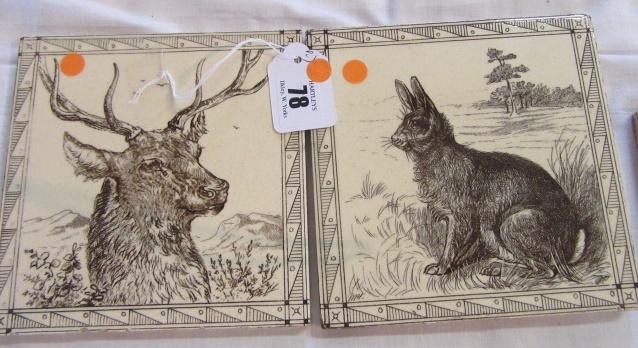 A PAIR OF MINTON HOLLINS TILES Image