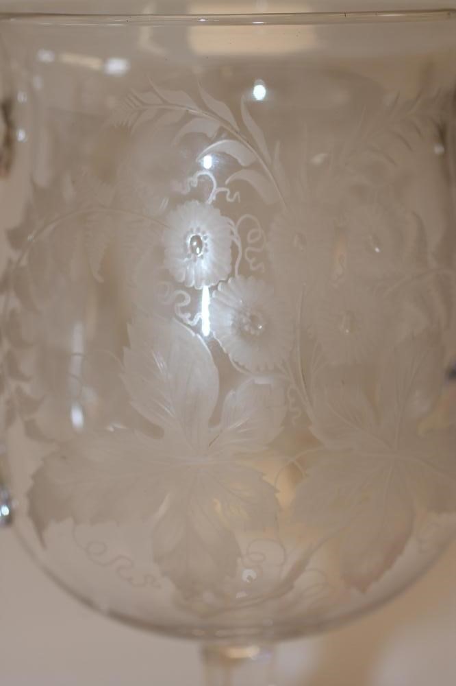 A LATE VICTORIAN GLASS GOBLET Image