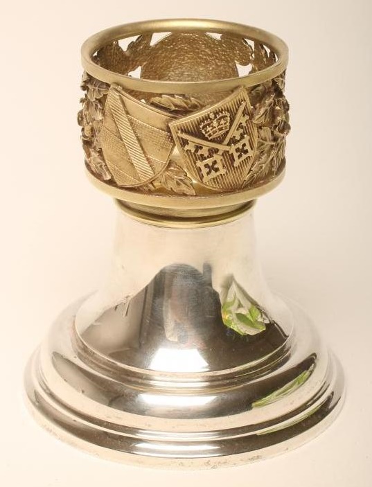 A YORK MINSTER SILVER DWARF CANDLESTICK Image