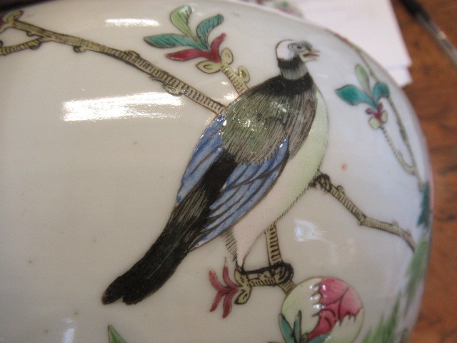 A CHINESE PORCELAIN JAR AND COVER of rounded cylindrical form Image