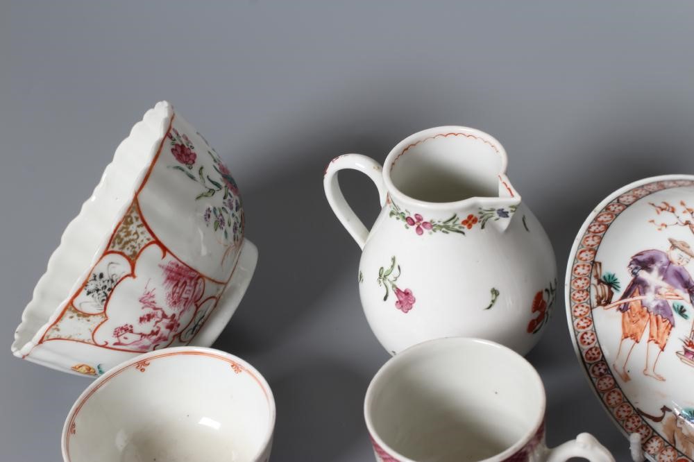 A COLLECTION OF CHINESE PORCELAIN TEAWARES comprising a "Boy in a Window" quatrefoil spoon tray Image