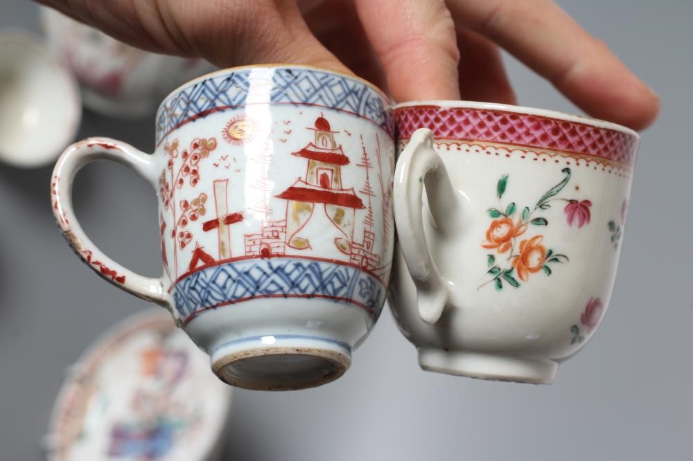 A COLLECTION OF CHINESE PORCELAIN TEAWARES comprising a "Boy in a Window" quatrefoil spoon tray Image