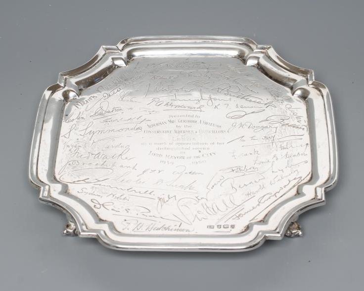 A SMALL SILVER SALVER Image