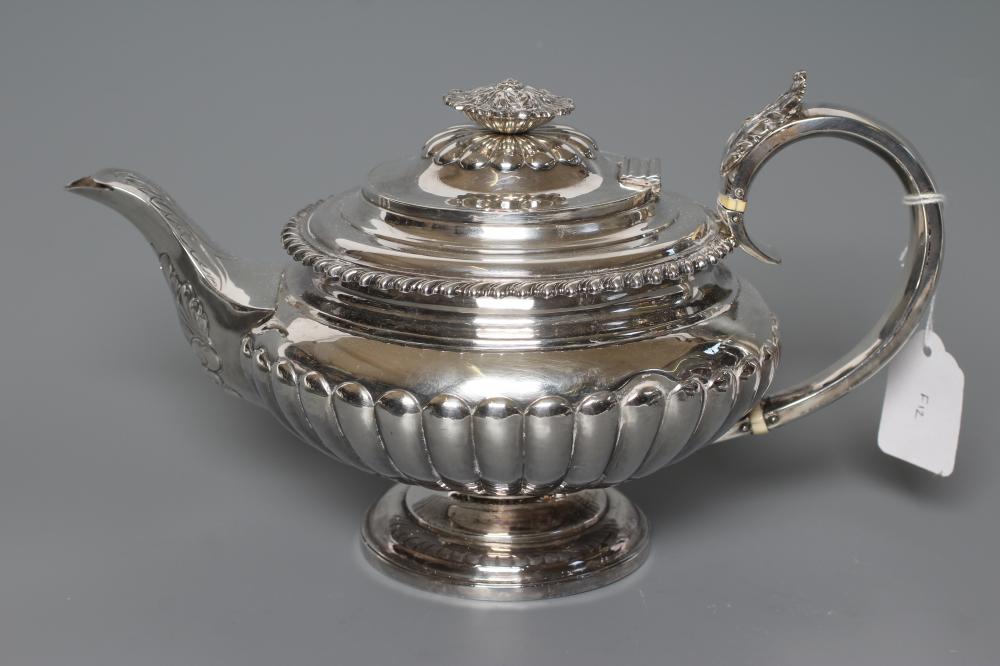 A GEORGE IV SILVER TEAPOT Image