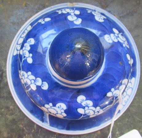 A CHINESE PORCELAIN LARGE JAR AND COVER of inverted baluster form, painted in underglaze blue with Image