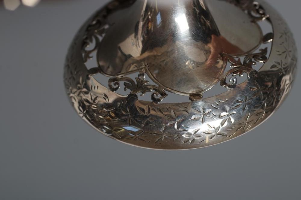 A LATE VICTORIAN SILVER PEDESTAL DISH Image