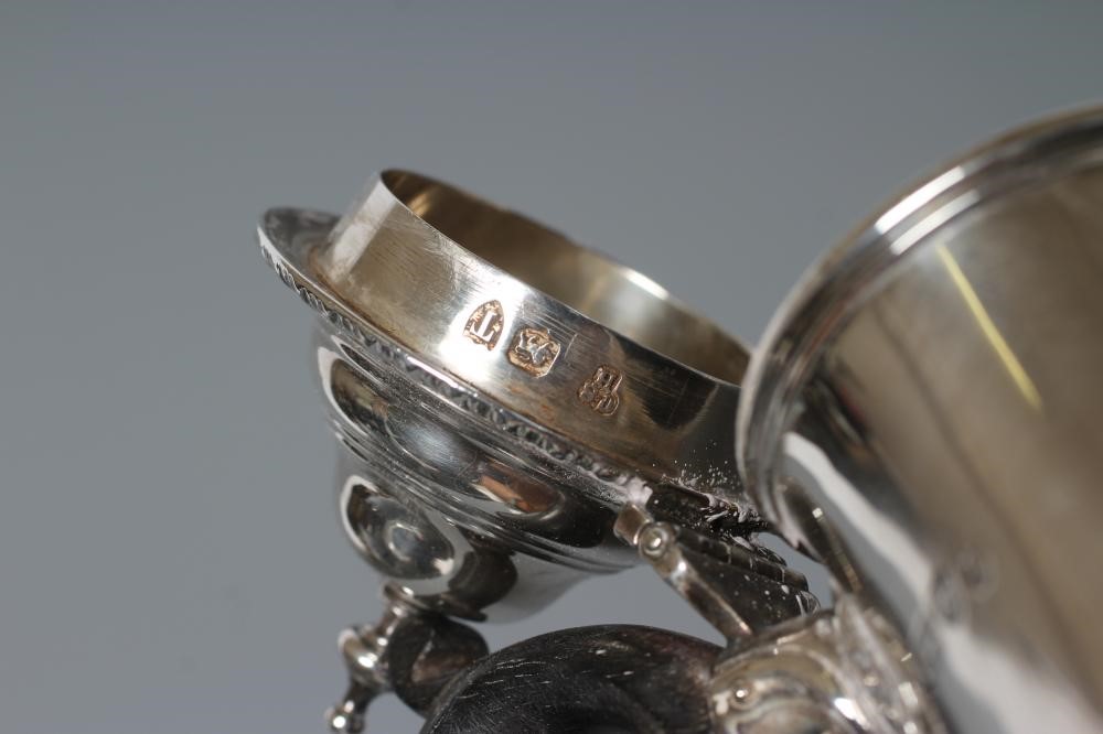 A LATE VICTORIAN SILVER SMALL CAFE AU LAIT POT Image