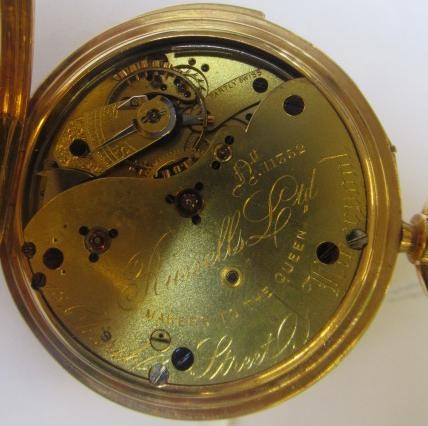 A LATE VICTORIAN 18CT GOLD MINUTE REPEATER HUNTER TOP WIND POCKET WATCH Image