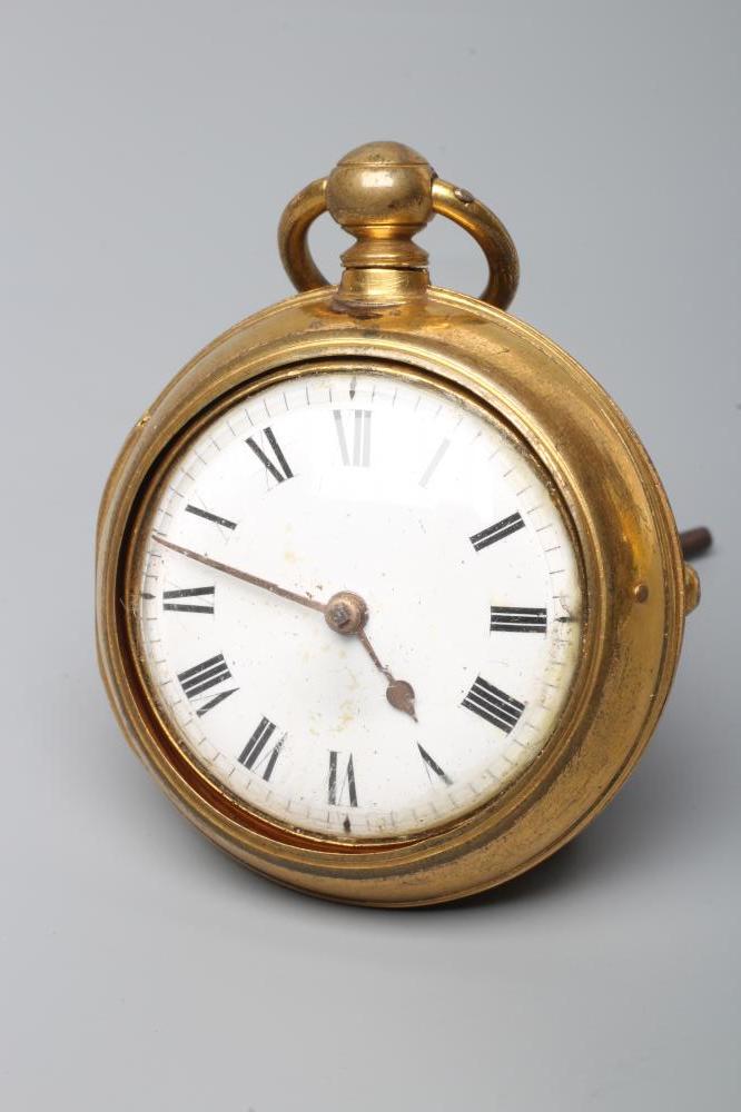 A GILT METAL PAIR CASED POCKET WATCH Image