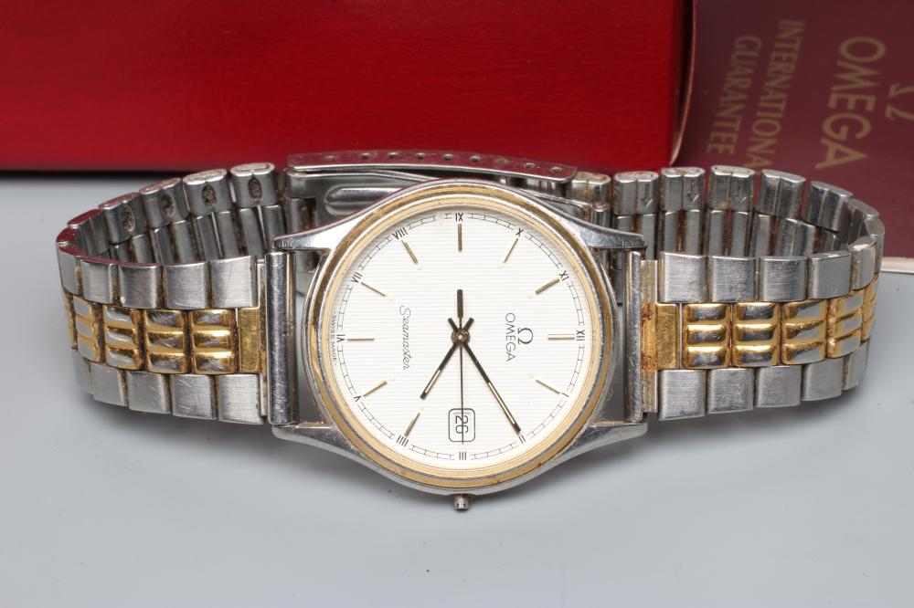 A GENTLEMAN'S OMEGA SEAMASTER QUARTZ WRISTWATCH Image