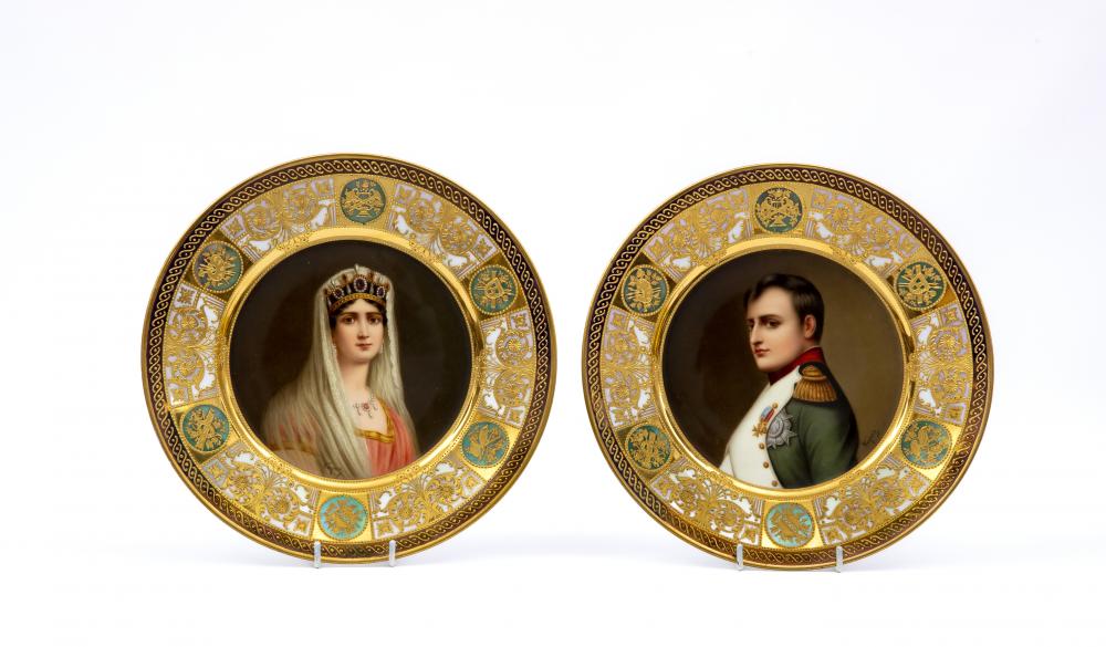A PAIR OF ROSENTHAL PORCELAIN CABINET PLATES Image