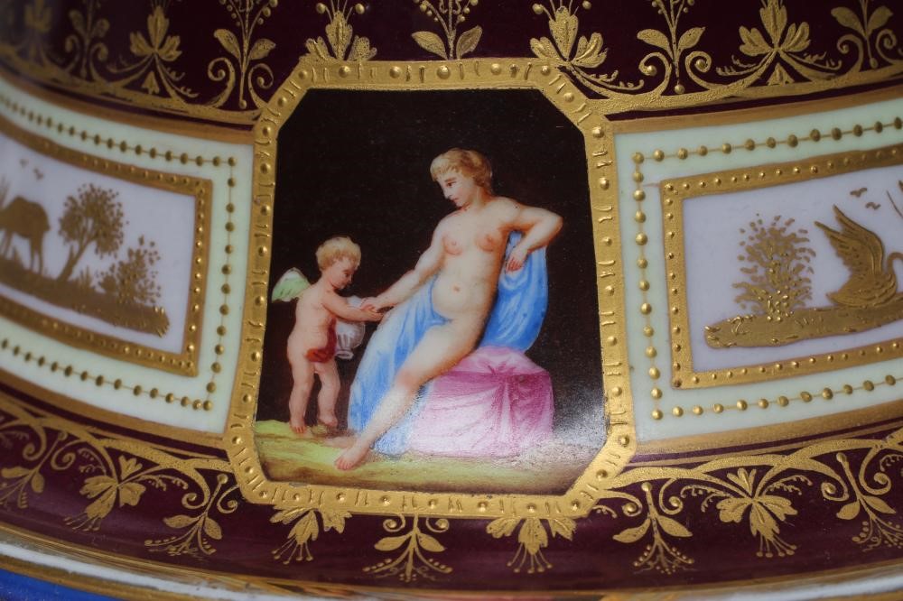 A VIENNA PORCELAIN TWO HANDLED CUP Image