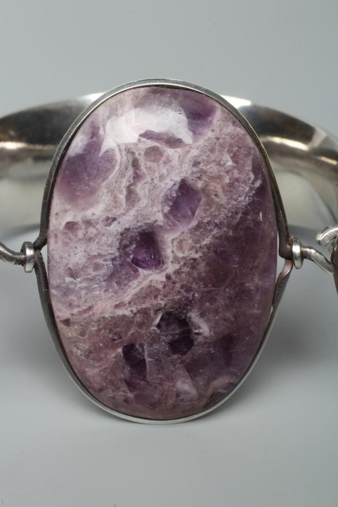 A GEORG JENSEN SILVER BANGLE designed by Vivianna Torun Bulow-Hube Image