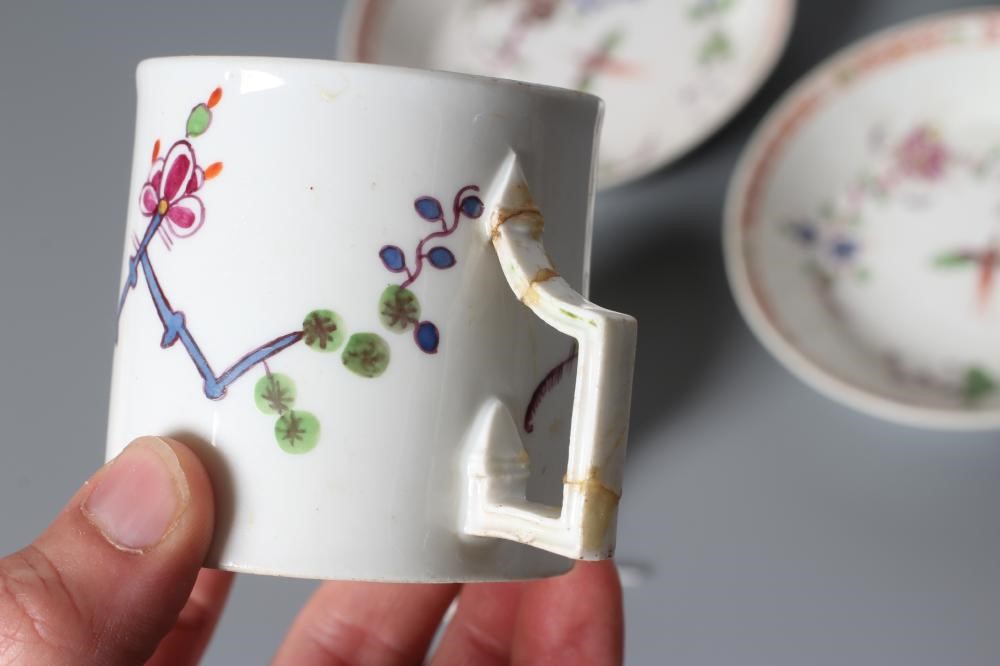 TWO MARCOLINI MEISSEN PORCELAIN CANS AND SAUCERS Image