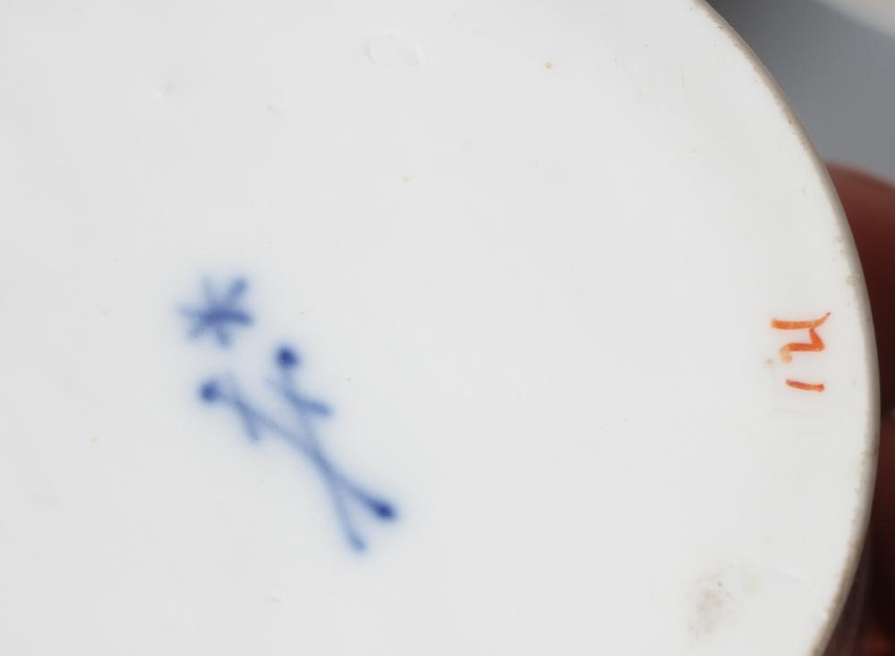 TWO MARCOLINI MEISSEN PORCELAIN CANS AND SAUCERS Image