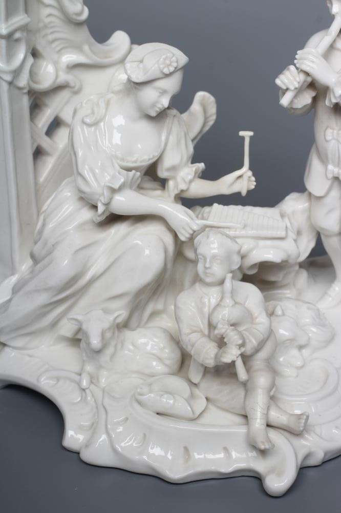 A NYMPHENBURG BLANC-DE-CHINE PORCELAIN FIGURE GROUP Image