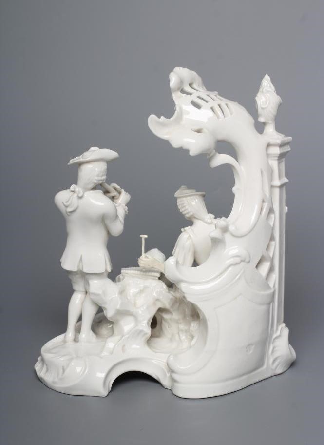 A NYMPHENBURG BLANC-DE-CHINE PORCELAIN FIGURE GROUP Image