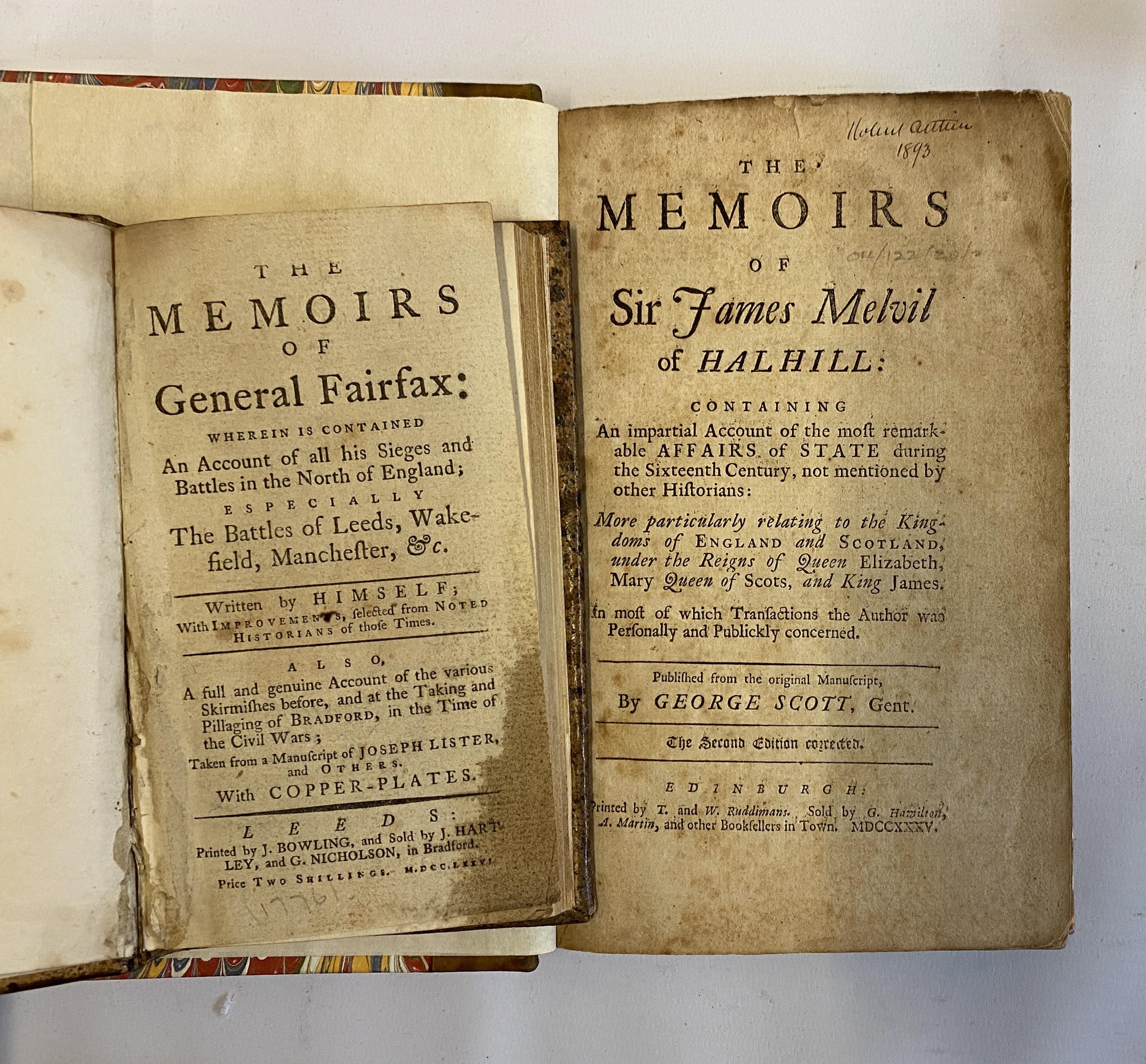 THE MEMOIRS OF SIR JAMES MELVIL OF HALHILL Image