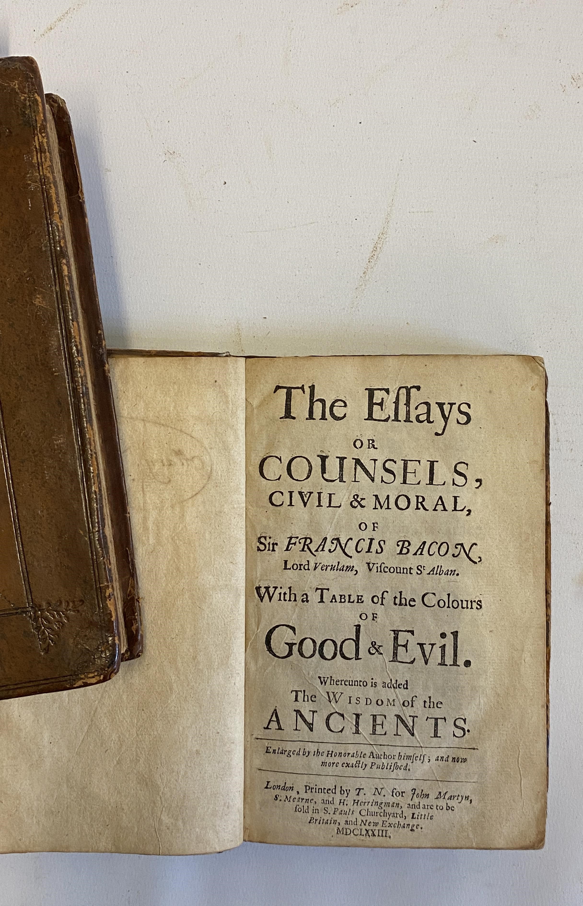 THE ESSAYS OR COUNSELS Image