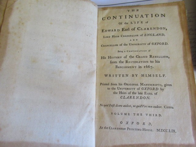 THE LIFE OF EDWARD EARL OF CLARENDON Image