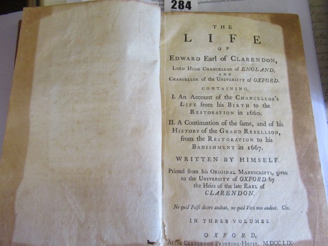 THE LIFE OF EDWARD EARL OF CLARENDON Image