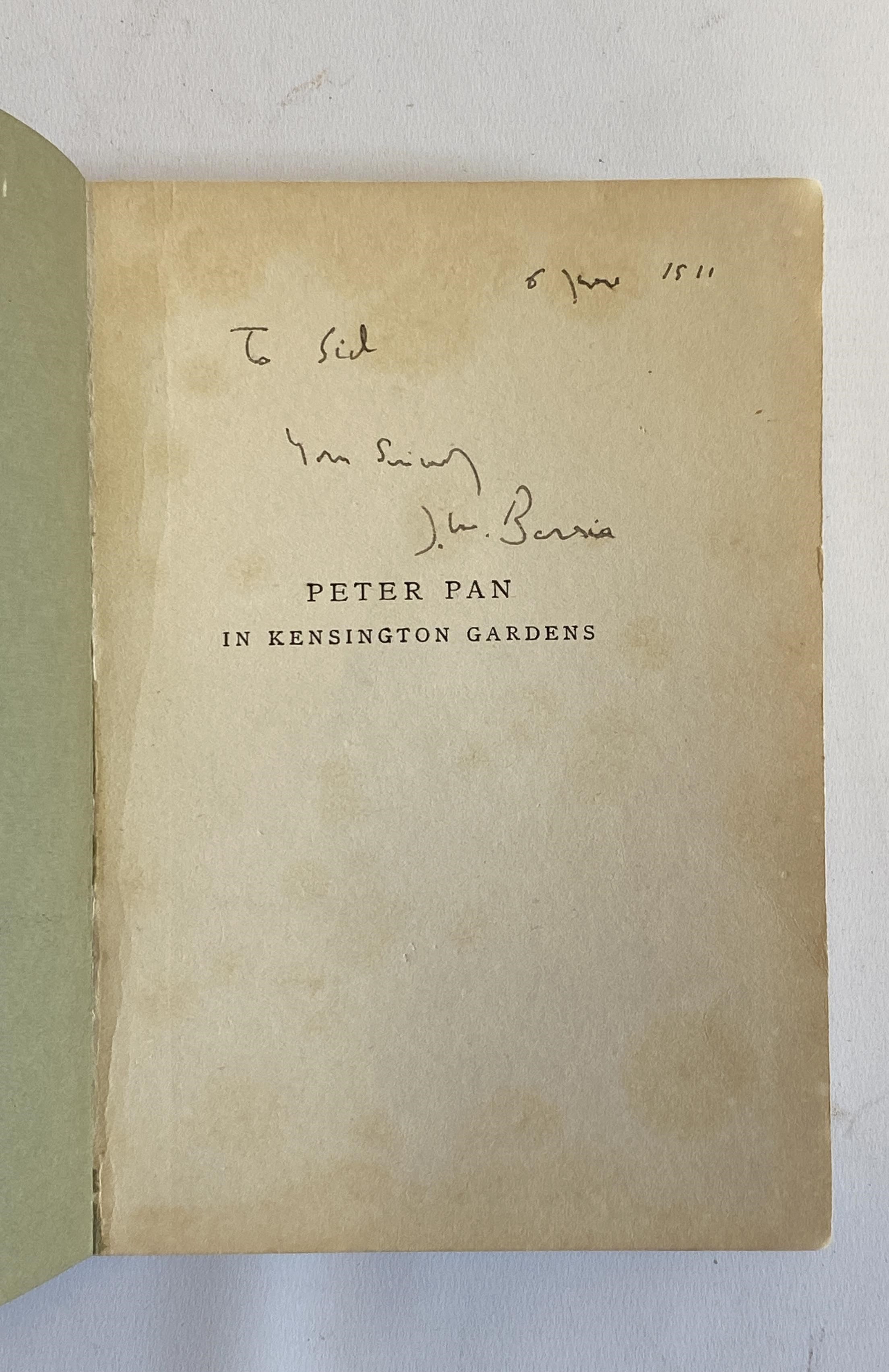 INSCRIBED BY J M BARRIE Image