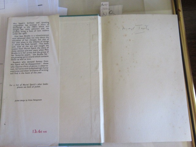 THE PRIME OF MISS JEAN BRODIE, Muriel Spark, 1961, Macmillan, 1st edition WITH The Girl of Slender Image