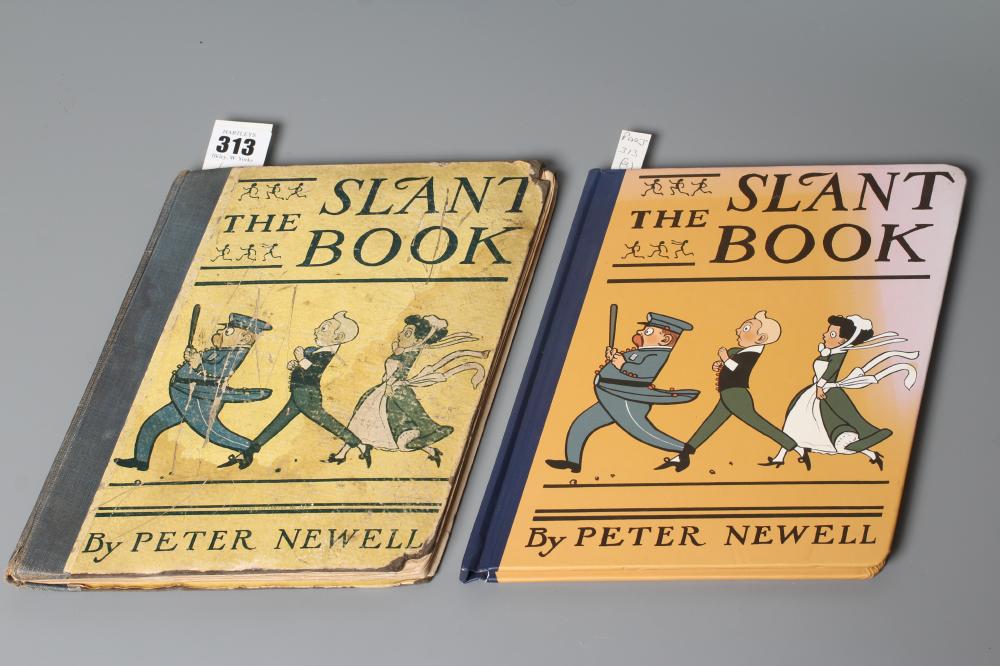 PETER NEWALL - The Slant Book, N.Y., 1st ed. 1910, orig. oblique yellow pictoral boards with cloth Image