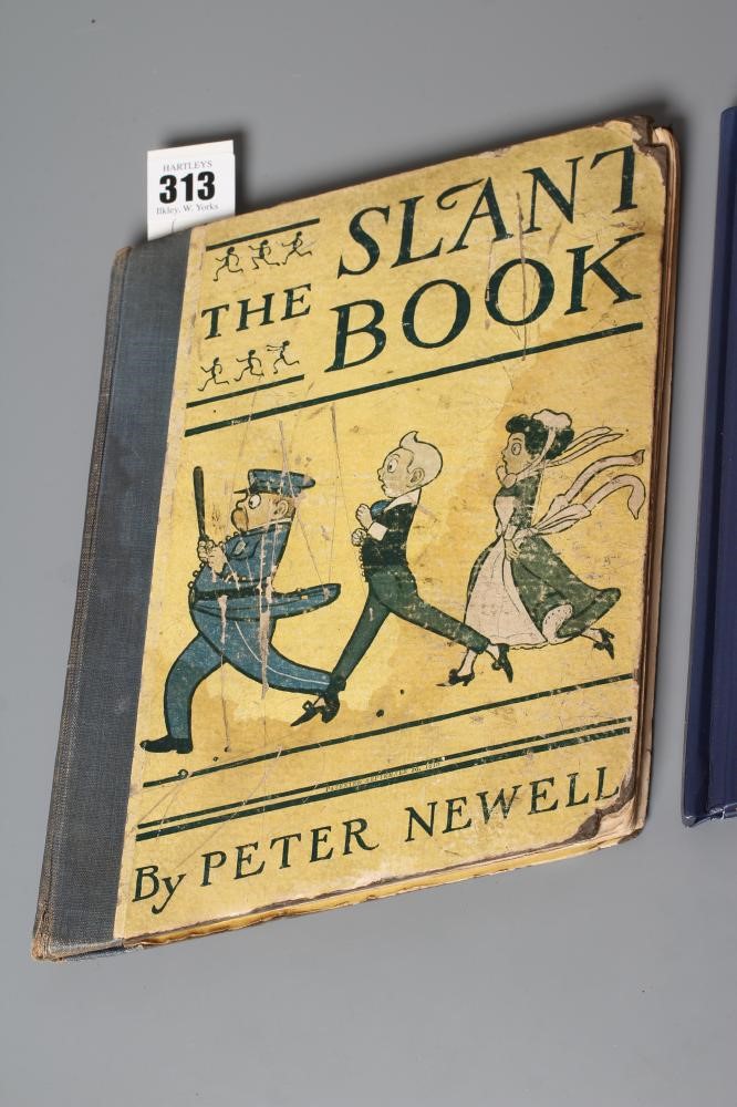 PETER NEWALL - The Slant Book, N.Y., 1st ed. 1910, orig. oblique yellow pictoral boards with cloth Image