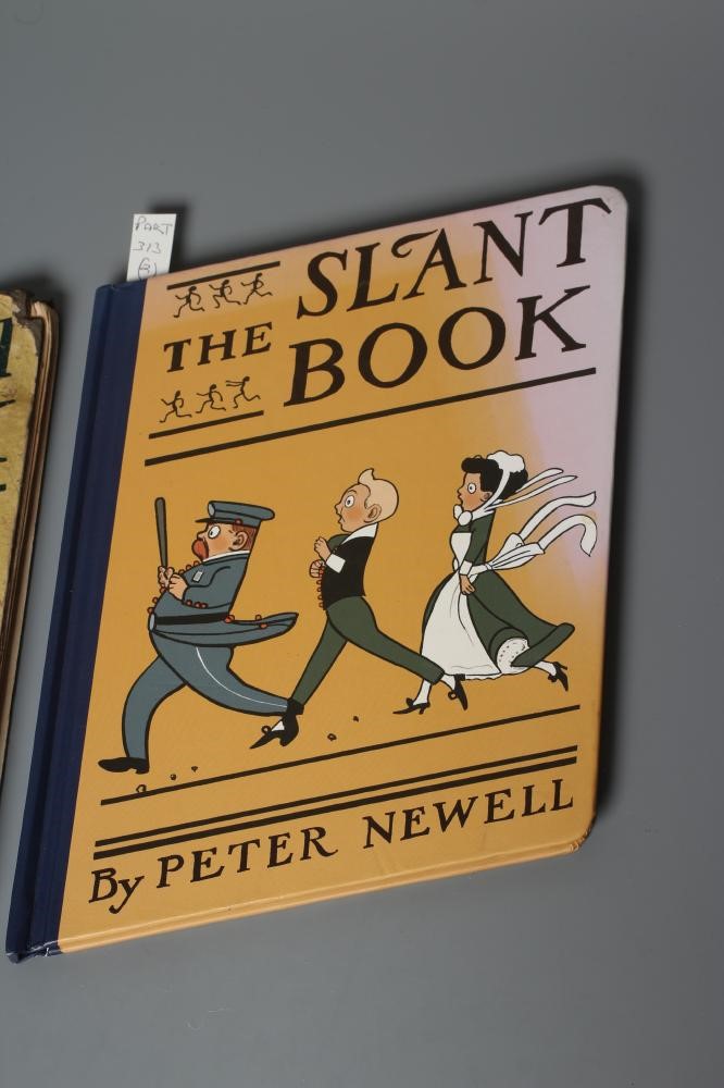 PETER NEWALL - The Slant Book, N.Y., 1st ed. 1910, orig. oblique yellow pictoral boards with cloth Image