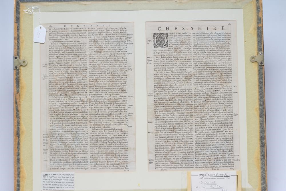 JOHANNES BLAEU (1650-1712) Cheshire Image