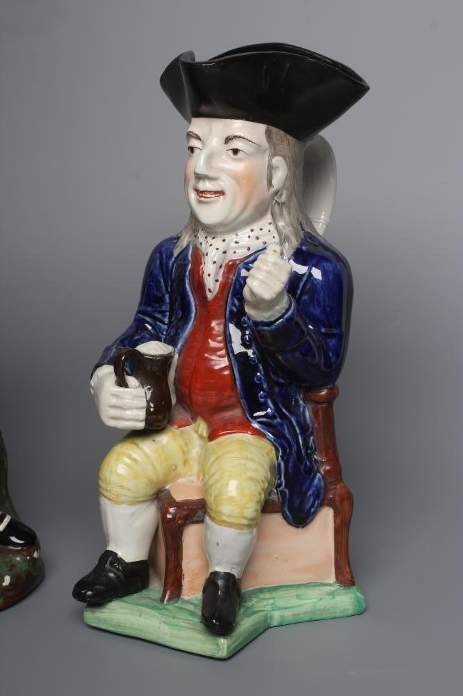 A STAFFORDSHIRE POTTERY SQUIRE TOBY JUG Image