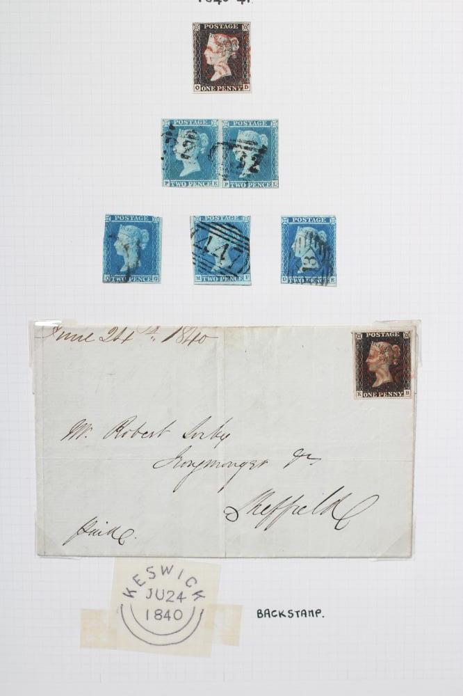 GB ALBUM, better items including two Penny Blacks and five 1841 2d Blues (Est. plus 24% premium inc. Image