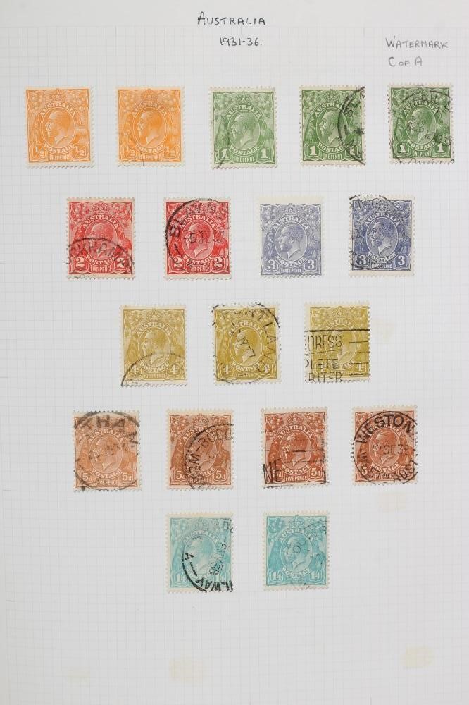 SUPERB COLLECTION OF AUSTRALIAN STAMPS, 1913-46 VALUES TO £1 AND £2, Sydney Harbour Bridge 5/= (Est. Image