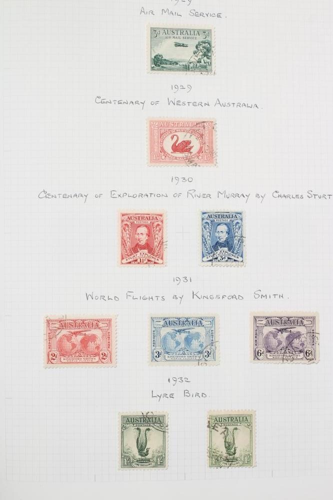 SUPERB COLLECTION OF AUSTRALIAN STAMPS, 1913-46 VALUES TO £1 AND £2, Sydney Harbour Bridge 5/= (Est. Image
