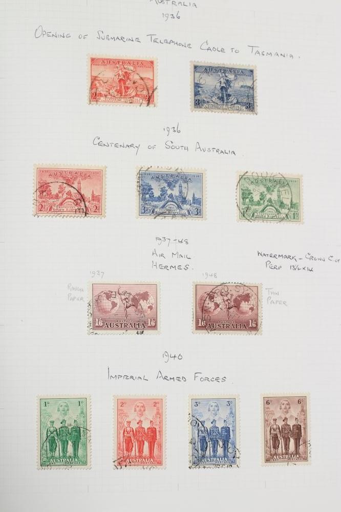 SUPERB COLLECTION OF AUSTRALIAN STAMPS, 1913-46 VALUES TO £1 AND £2, Sydney Harbour Bridge 5/= (Est. Image