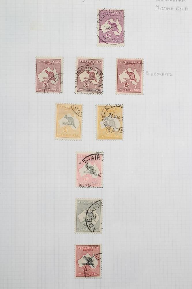 SUPERB COLLECTION OF AUSTRALIAN STAMPS, 1913-46 VALUES TO £1 AND £2, Sydney Harbour Bridge 5/= (Est. Image