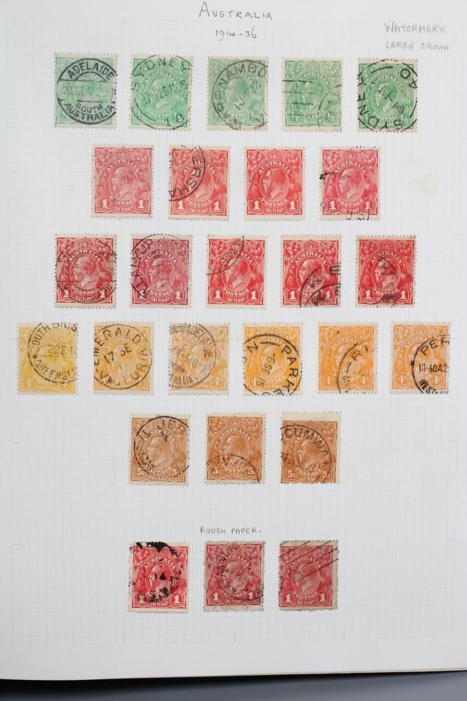 SUPERB COLLECTION OF AUSTRALIAN STAMPS, 1913-46 VALUES TO £1 AND £2, Sydney Harbour Bridge 5/= (Est. Image